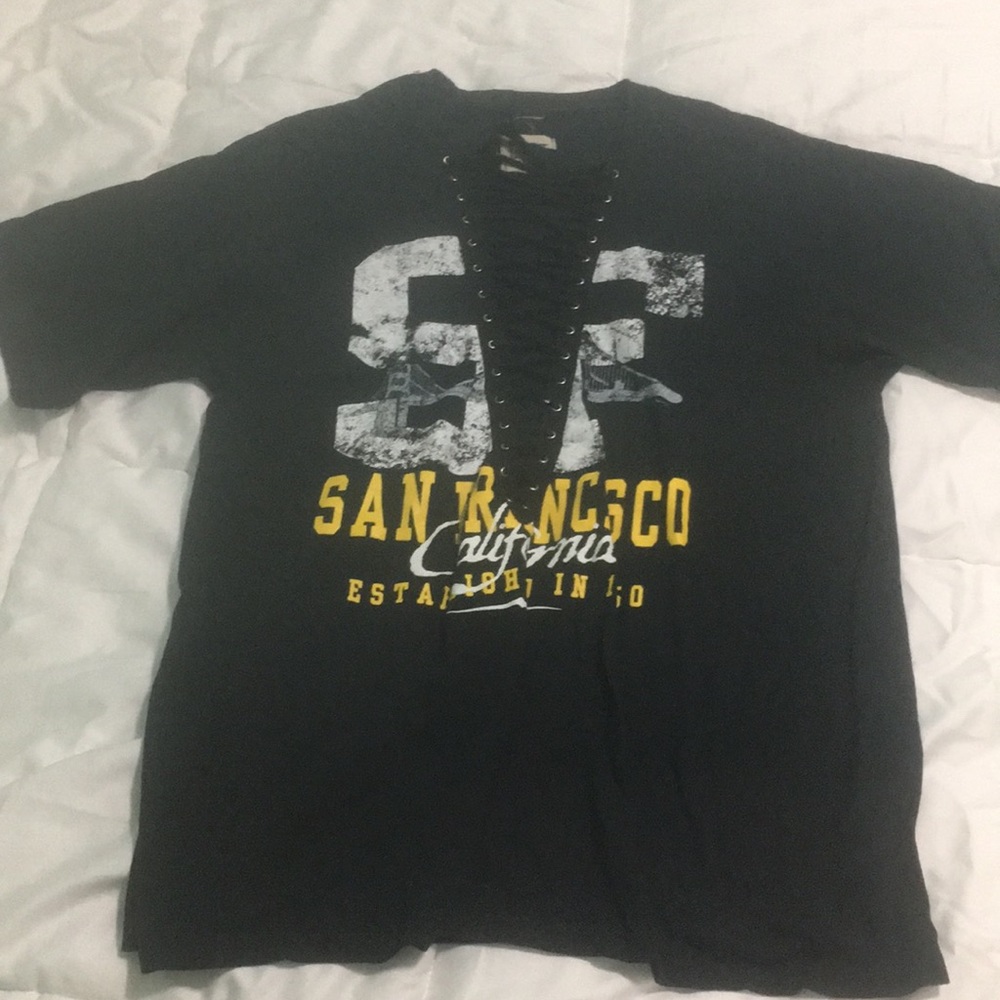 LF Furst of a Kind Vintage Lace Up Tee One Size
